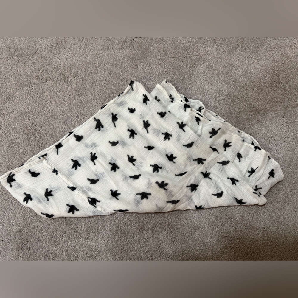 Bird Patterned infinity Scarf